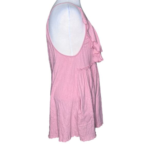 Free People FP Beach Dusty Pink Boho Racerback Mini Dress Coastal Coverup Small - Picture 5 of 11